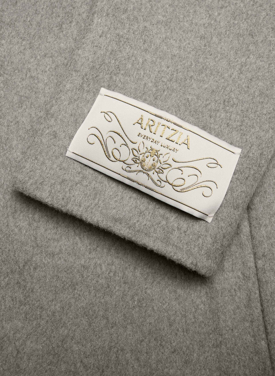 palton portfolio double face - luxe wool cashmere heather dark taupe