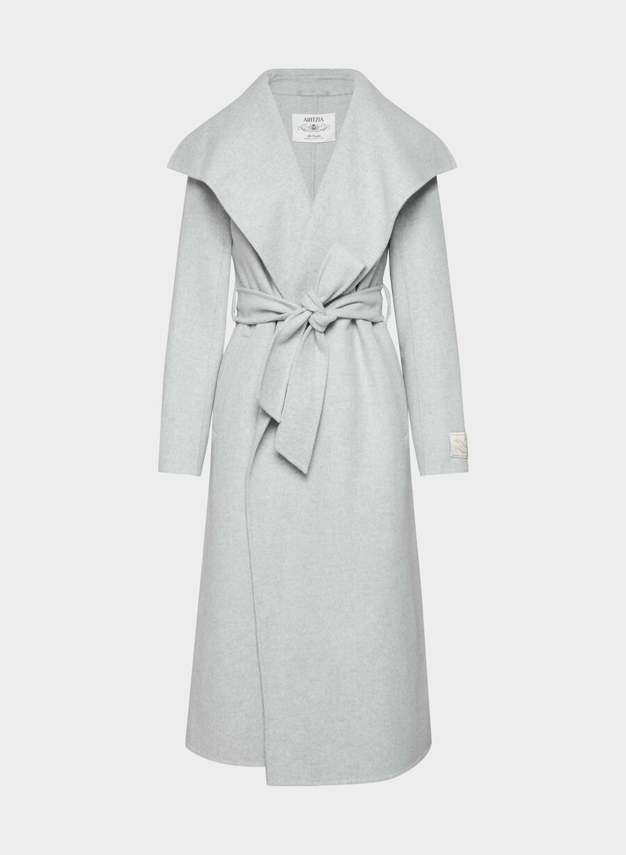 palton portfolio double face - luxe wool cashmere heather chrome