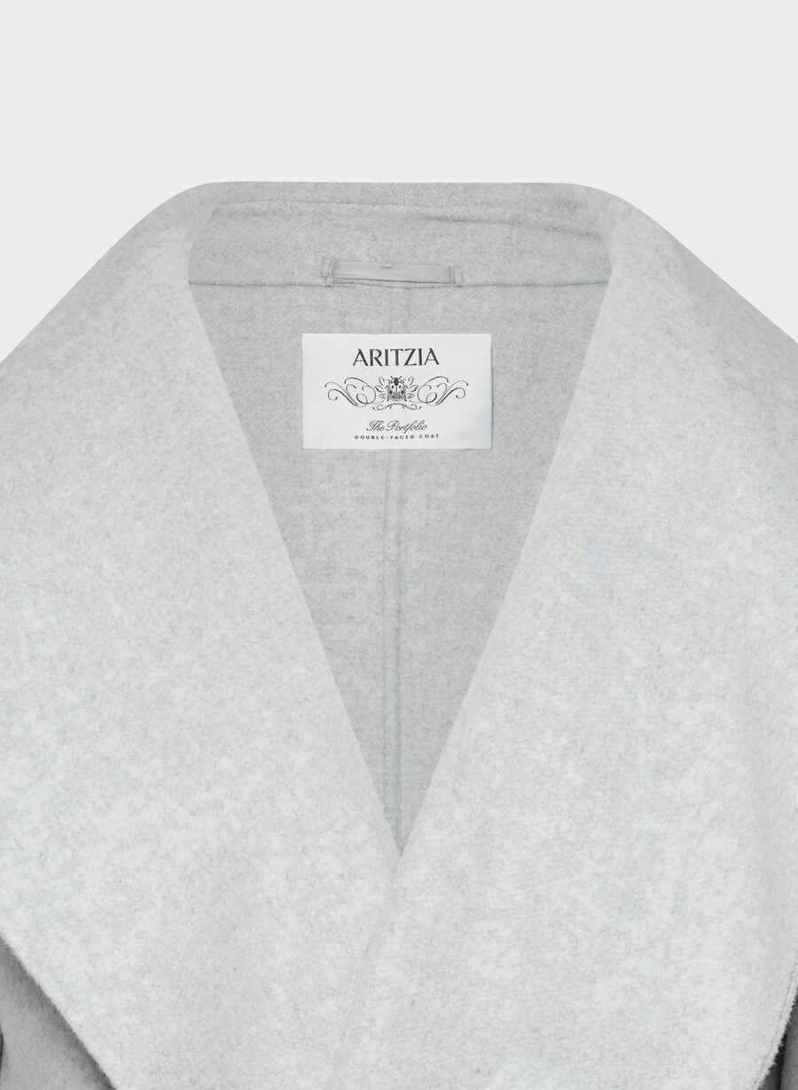 palton portfolio double face - luxe wool cashmere heather chrome