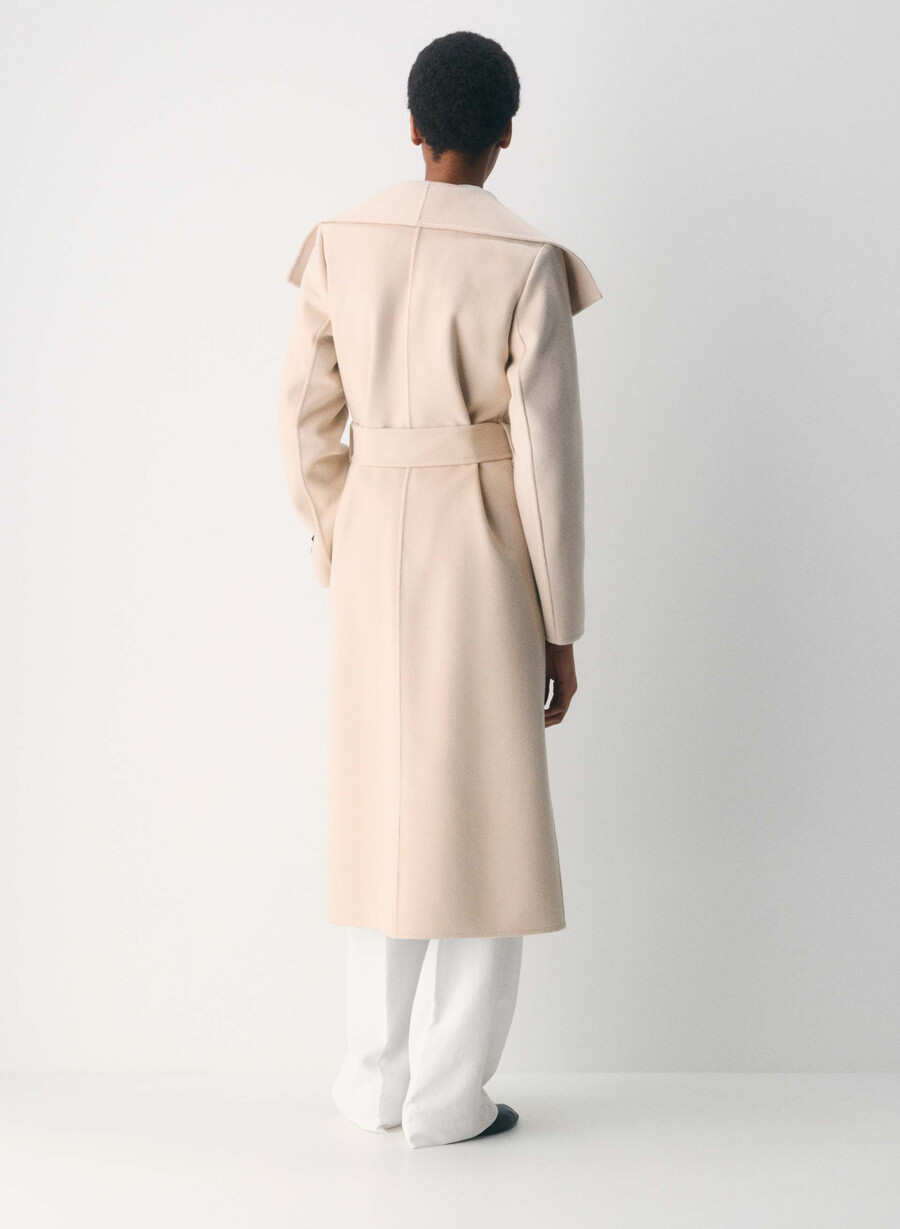 palton portfolio double face - luxe wool cashmere heather chrome