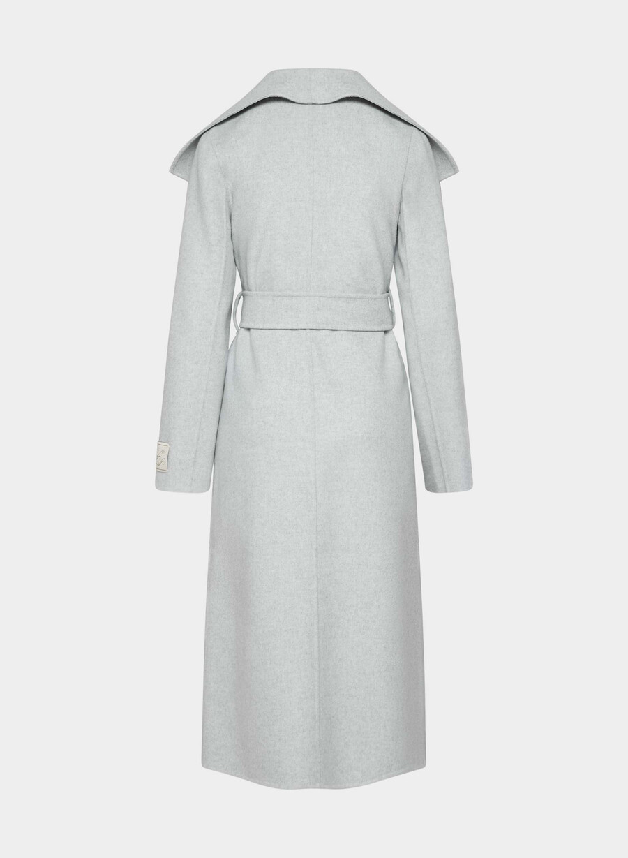palton portfolio double face - luxe wool cashmere heather chrome