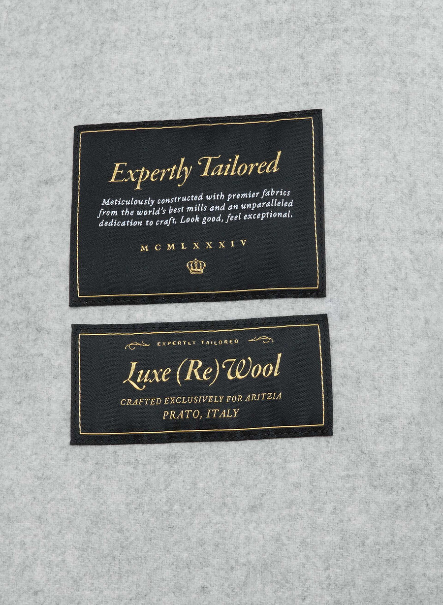palton portfolio double face - luxe wool cashmere heather chrome