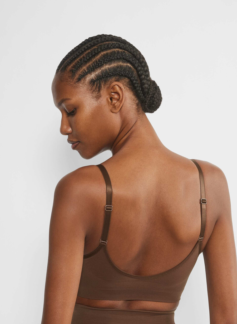 sutien shapeenhance scoop cu imprimeu de boabe de cacao