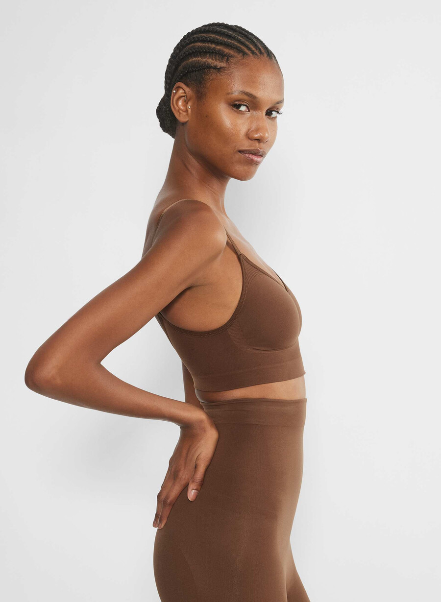 sutien shapeenhance scoop cu imprimeu de boabe de cacao