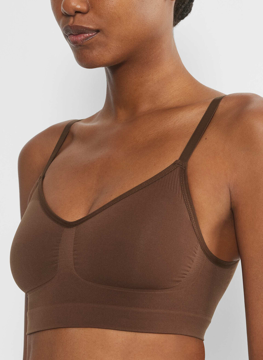 sutien shapeenhance scoop cu imprimeu de boabe de cacao