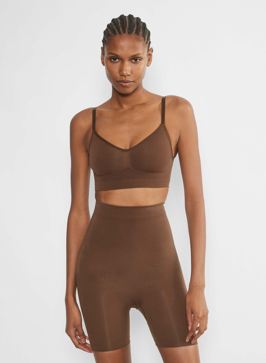sutien shapeenhance scoop cu imprimeu de boabe de cacao