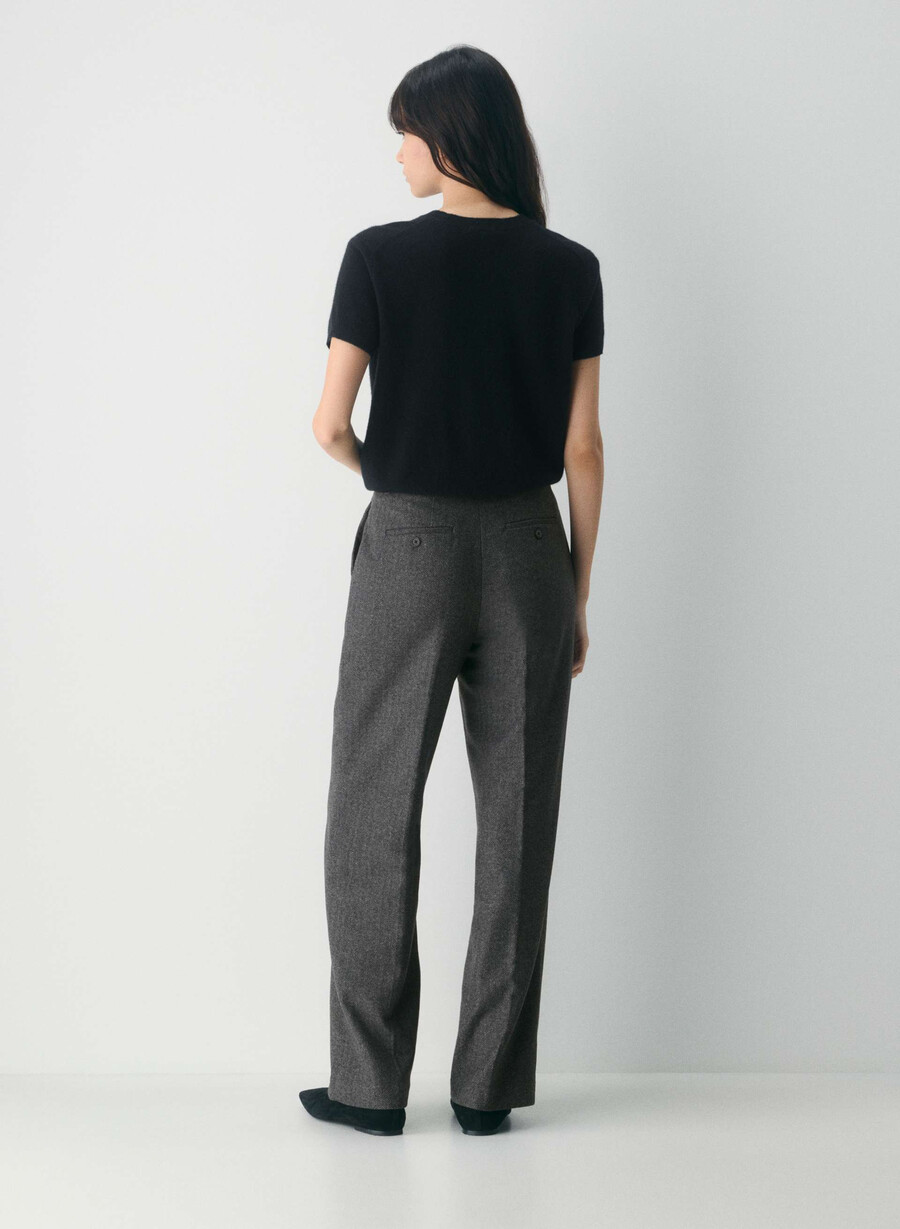 pantaloni agency - precision wool chaney negrugri