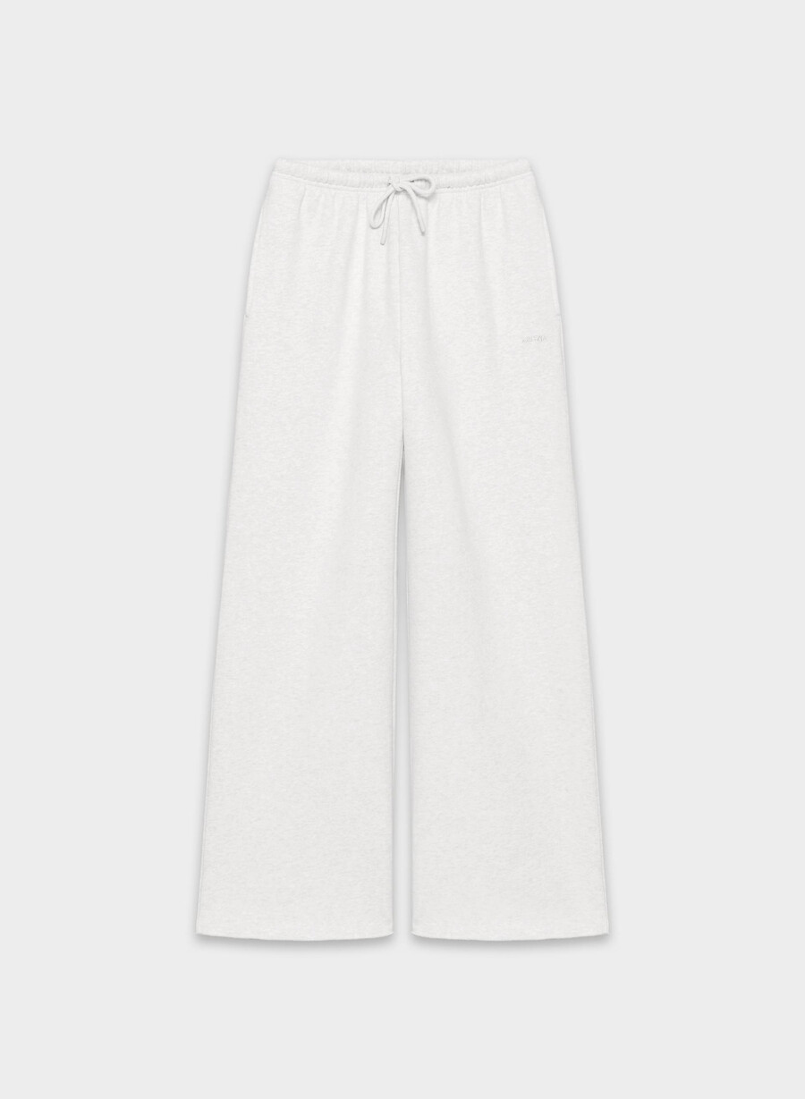 pantaloni de trening confortabili din fleece mega flutter alb-negru