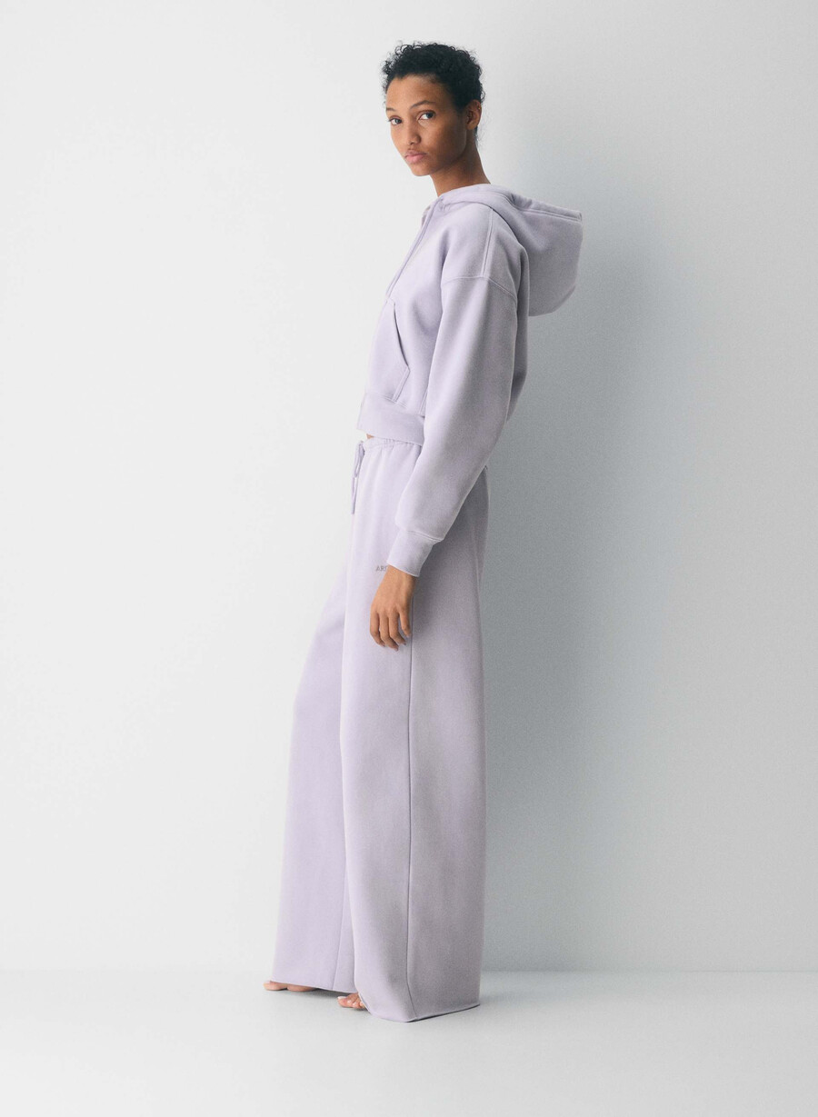 pantaloni de trening cozy sweatfleece mega flutter wildflower lilac