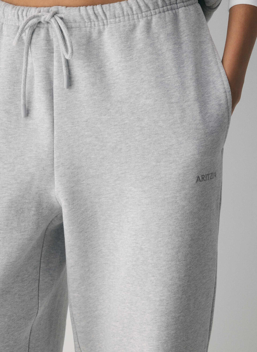 pantaloni de trening cozy sweatfleece mega flutter heather chrome