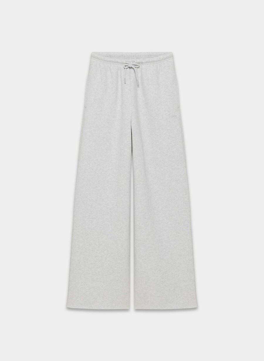 pantaloni de trening cozy sweatfleece mega flutter heather chrome