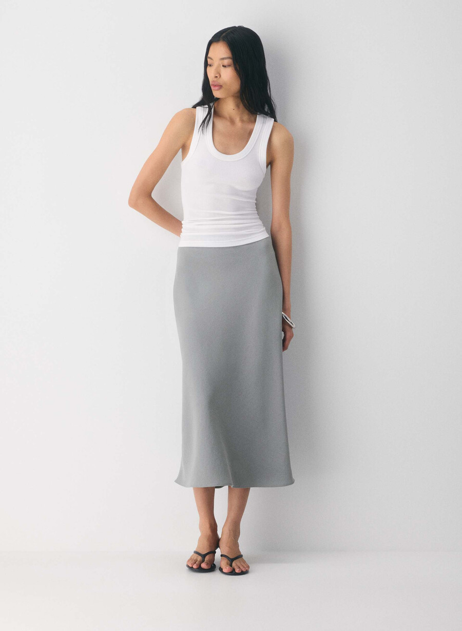 fustă devotion - crepette riverstone grey