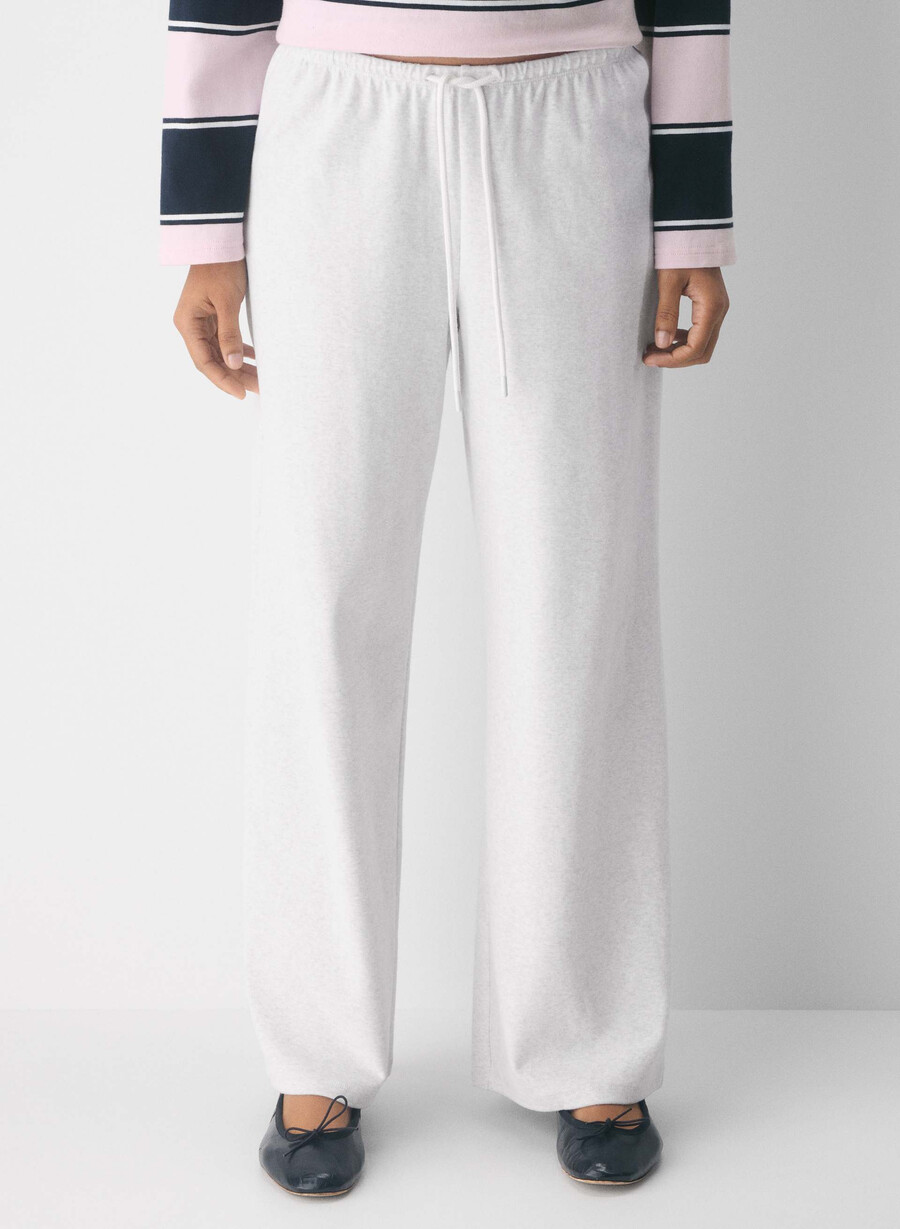 pantaloni besthug gilmore heather cloud white