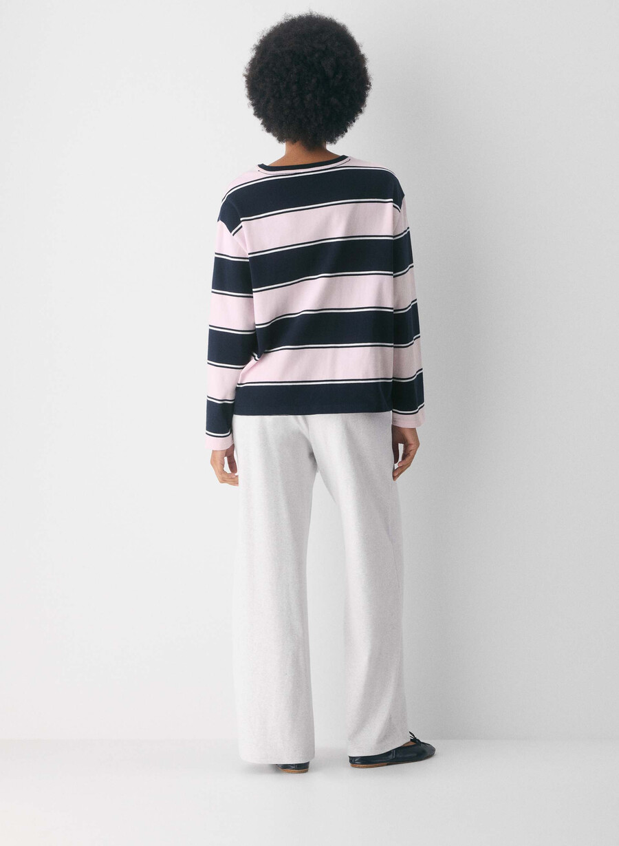 pantaloni besthug gilmore heather cloud white
