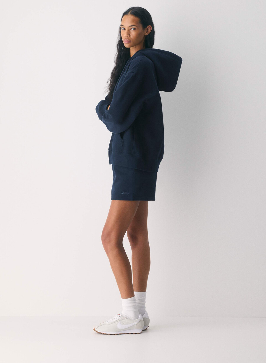 hanorac confortabil cu fermoar tip boyfriend model sweatfleece admiral
