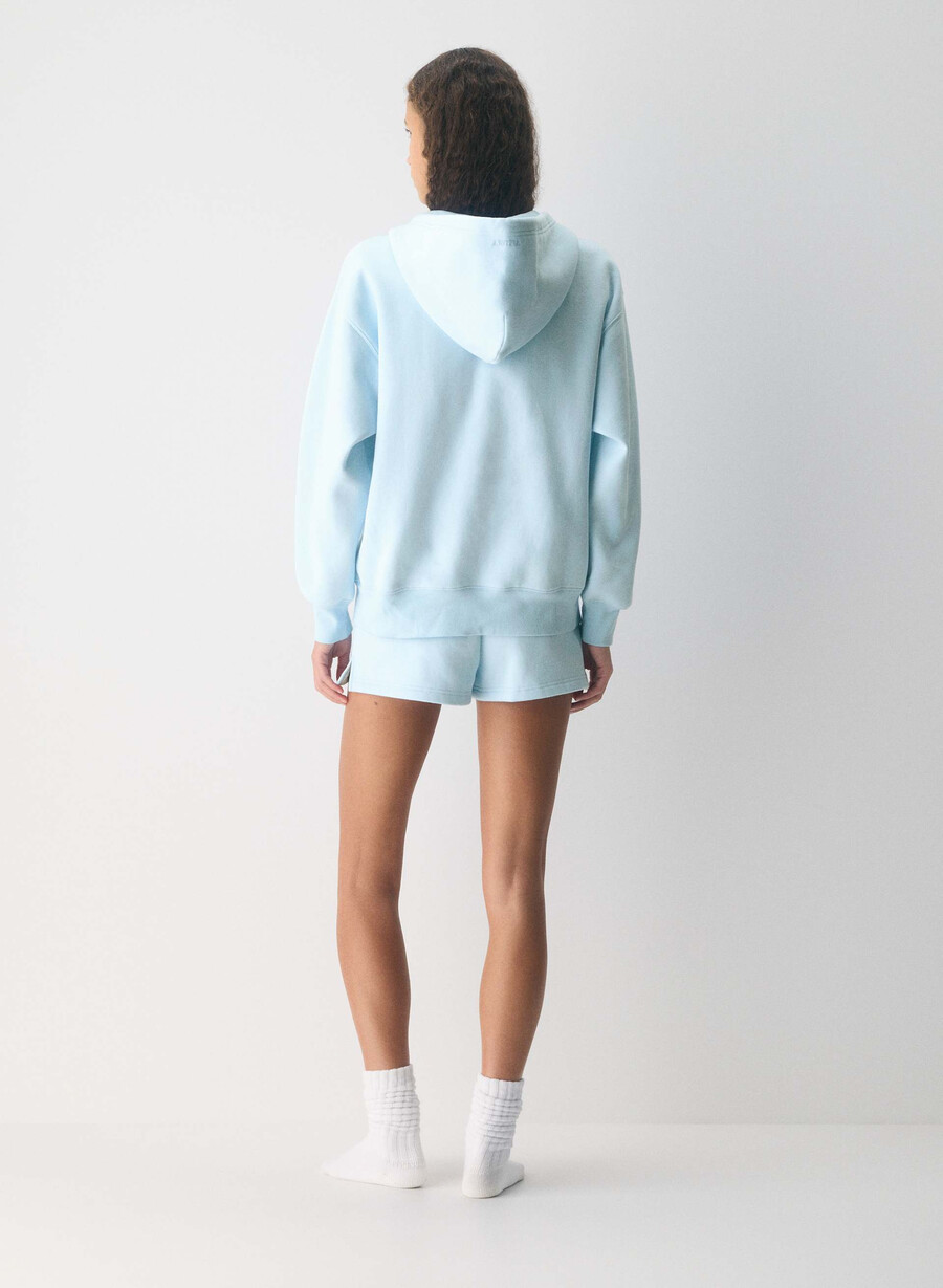 hanorac confortabil din fleece cu fermoar boyfriend villa blue
