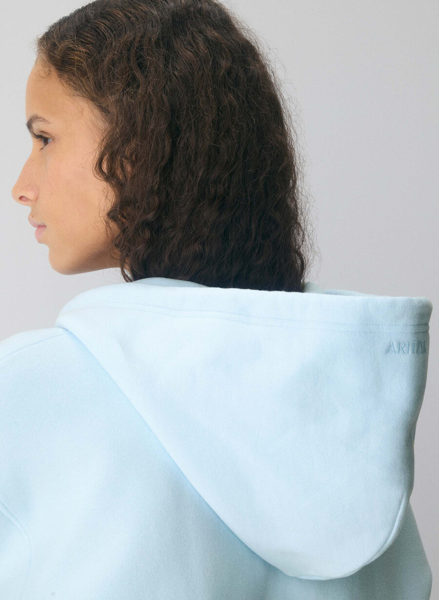 hanorac confortabil din fleece cu fermoar boyfriend villa blue