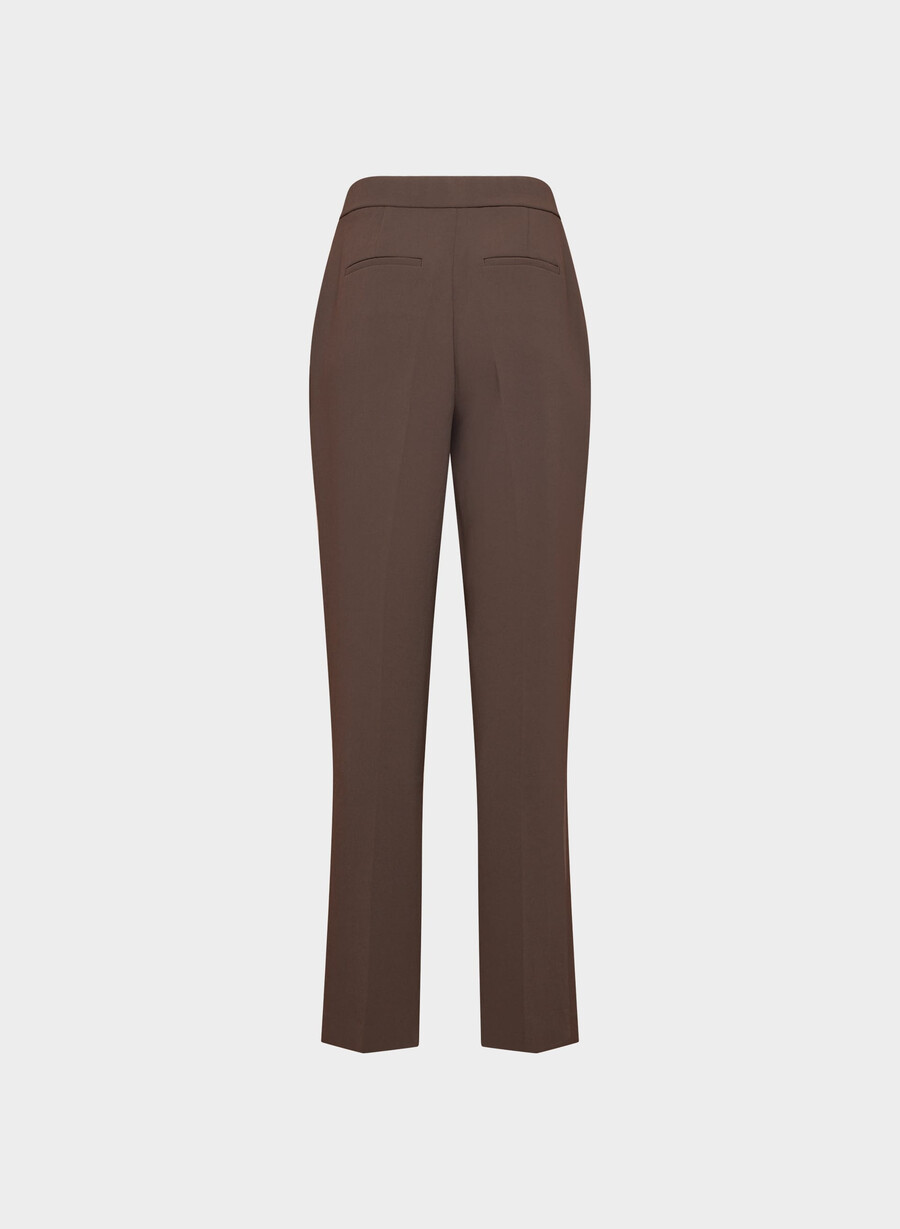pantalonii limitless pant cu croială curbată - crepetă maro mocha rich