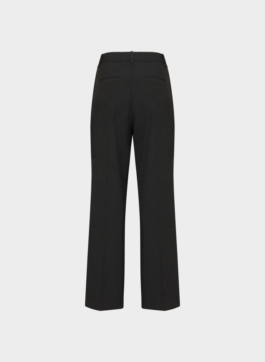 pantalonii effortless cu croială curbată - ressential heather black