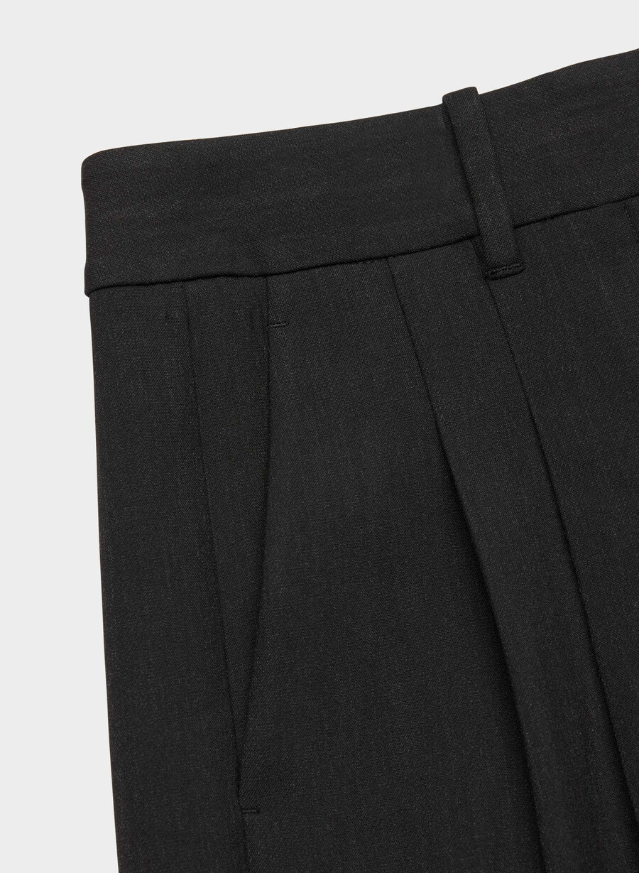 pantalonii effortless cu croială curbată - ressential heather black