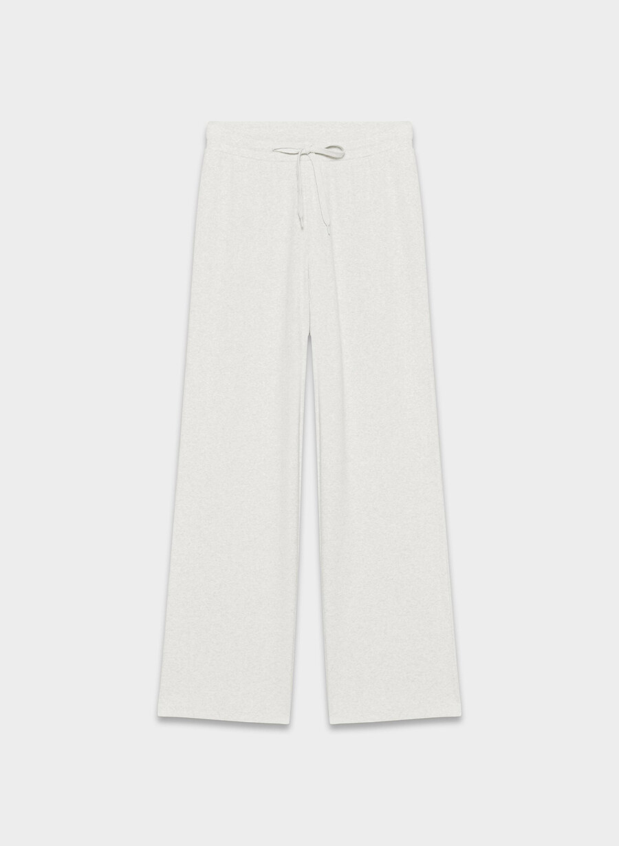 pantaloni homestretch rib kickback alb-negru