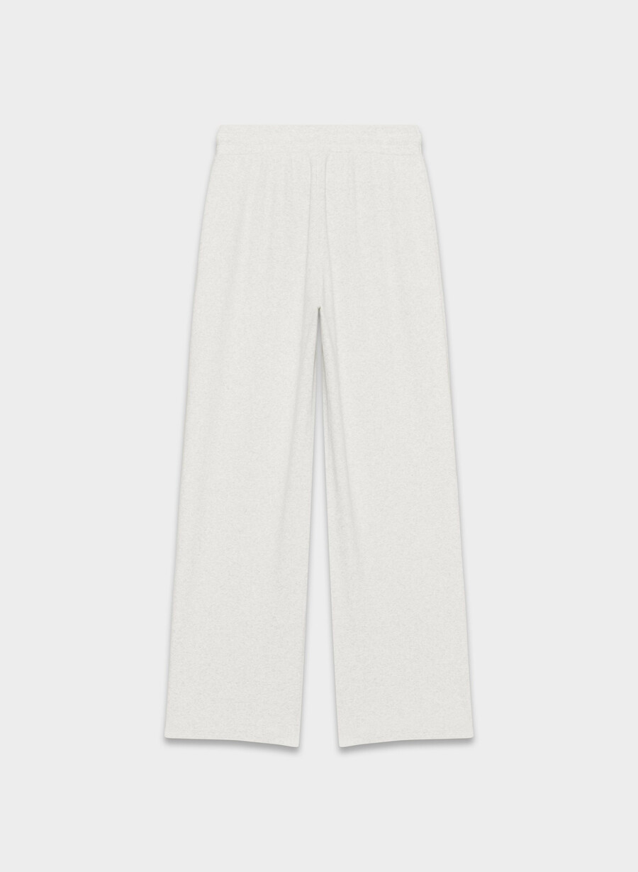 pantaloni homestretch rib kickback alb-negru