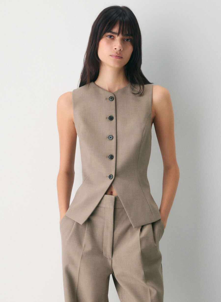 vestă regală - ressential heather nomad taupe