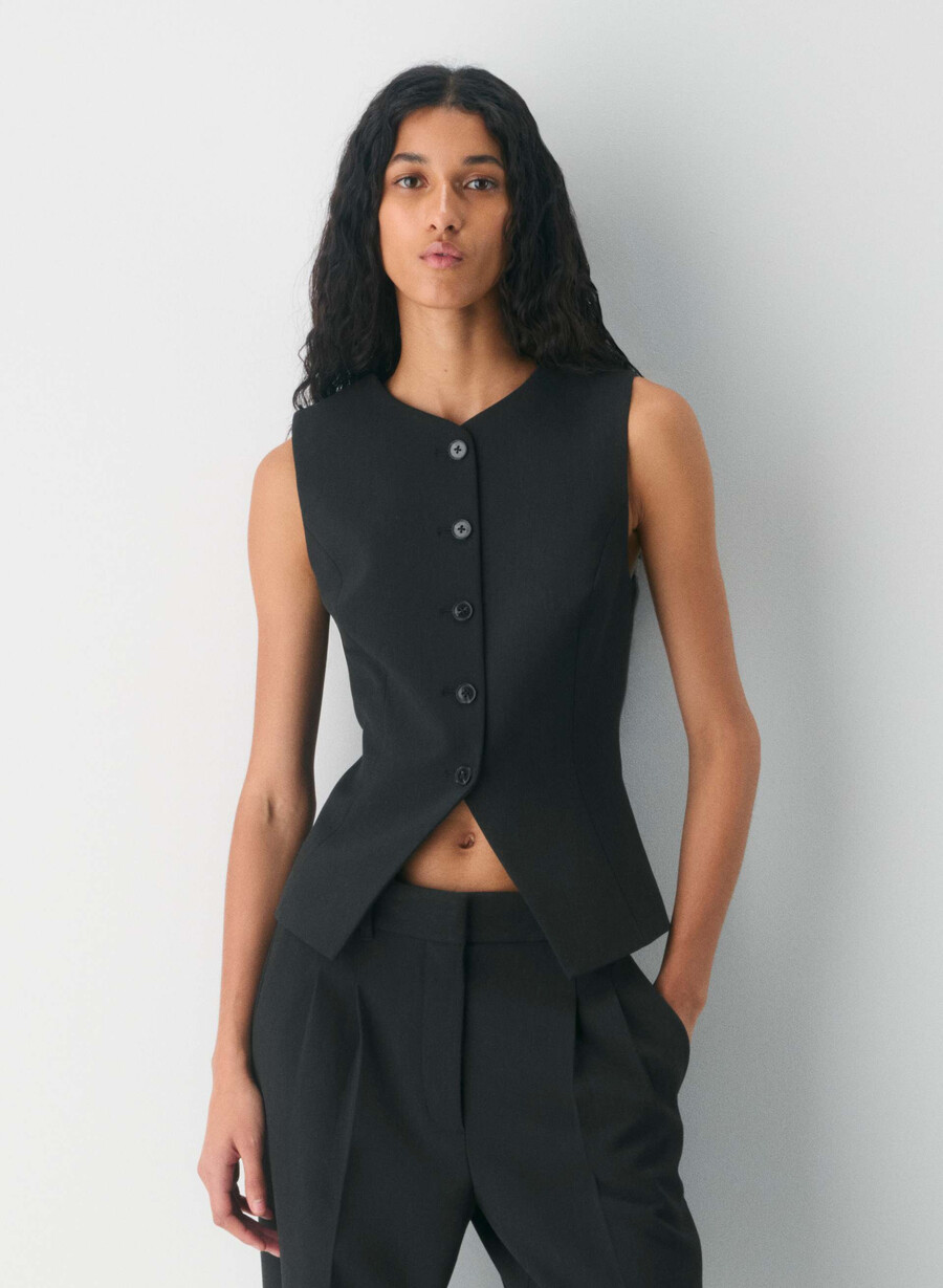 vestă regală - ressential heather black