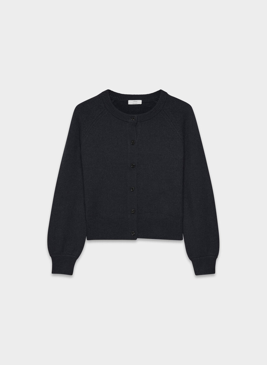 cardigan esențial din lână și cașmir london bleumarin Închis