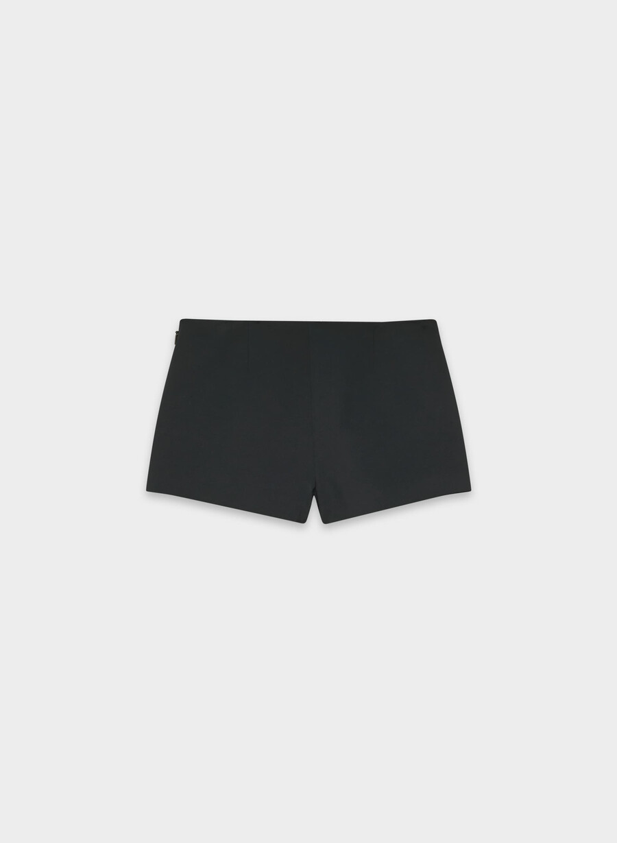 fustă scurtă cu imprimeu bijuterie - crepette negru