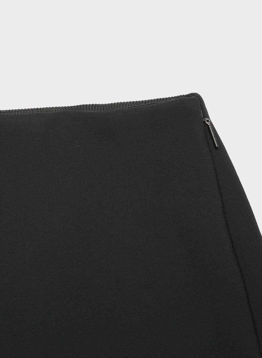 fustă scurtă cu imprimeu bijuterie - crepette negru