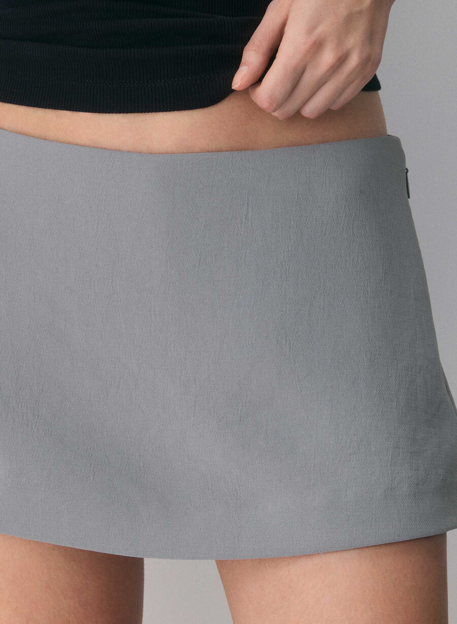 fustă scurtă cu imprimeu de bijuterie - crepette riverstone grey