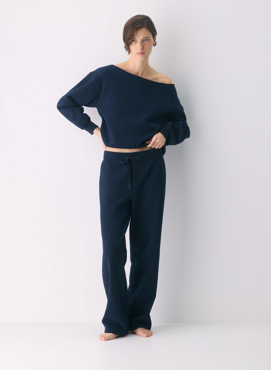 pantaloni de trening confortabili din fleece cu bandă perfectă admiral