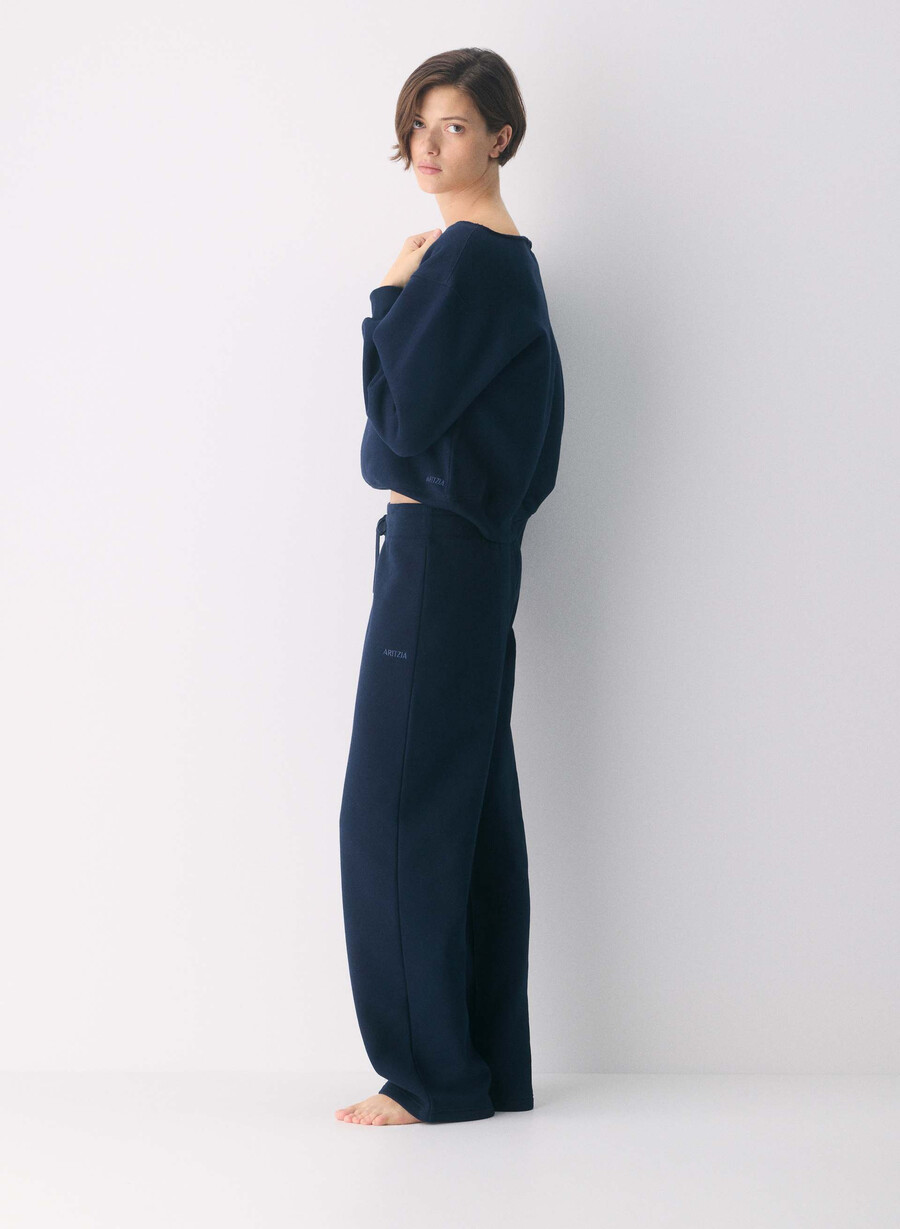 pantaloni de trening confortabili din fleece cu bandă perfectă admiral