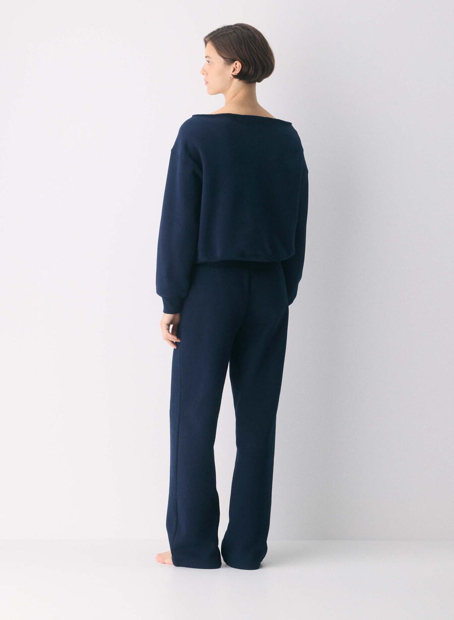 pantaloni de trening confortabili din fleece cu bandă perfectă admiral