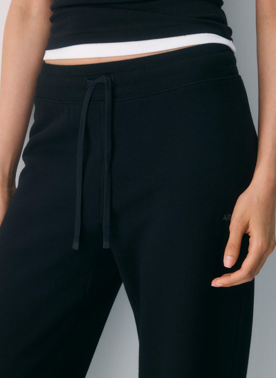 pantaloni de trening cozy sweatfleece perfect banded negri