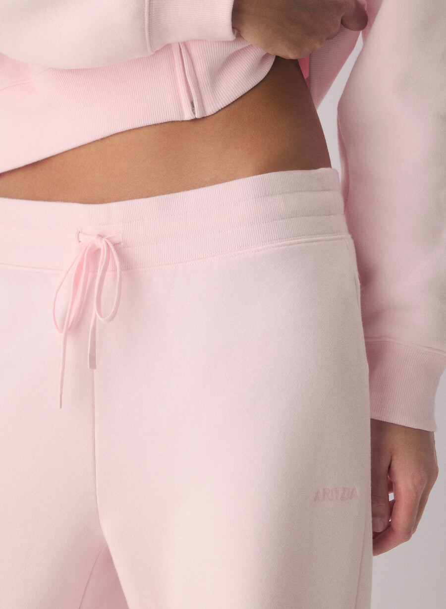 pantaloni de trening confortabili din fleece cu bandă perfectă villa pink