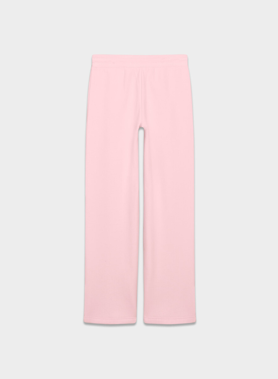 pantaloni de trening confortabili din fleece cu bandă perfectă villa pink
