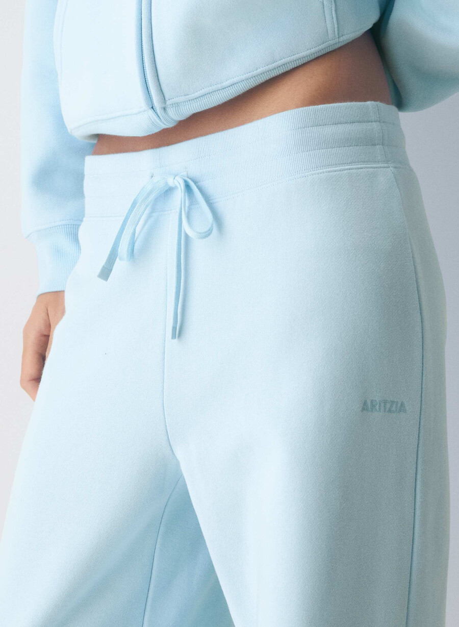 pantaloni de trening confortabili din fleece cu bandă perfectă villa blue