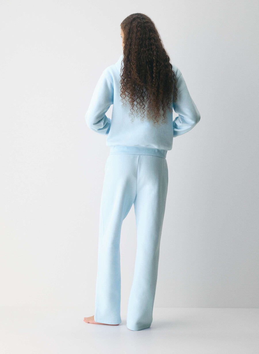 pantaloni de trening confortabili din fleece cu bandă perfectă villa blue
