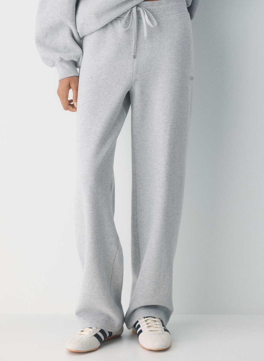 pantaloni de trening cozy sweatfleece perfect banded heather chrome