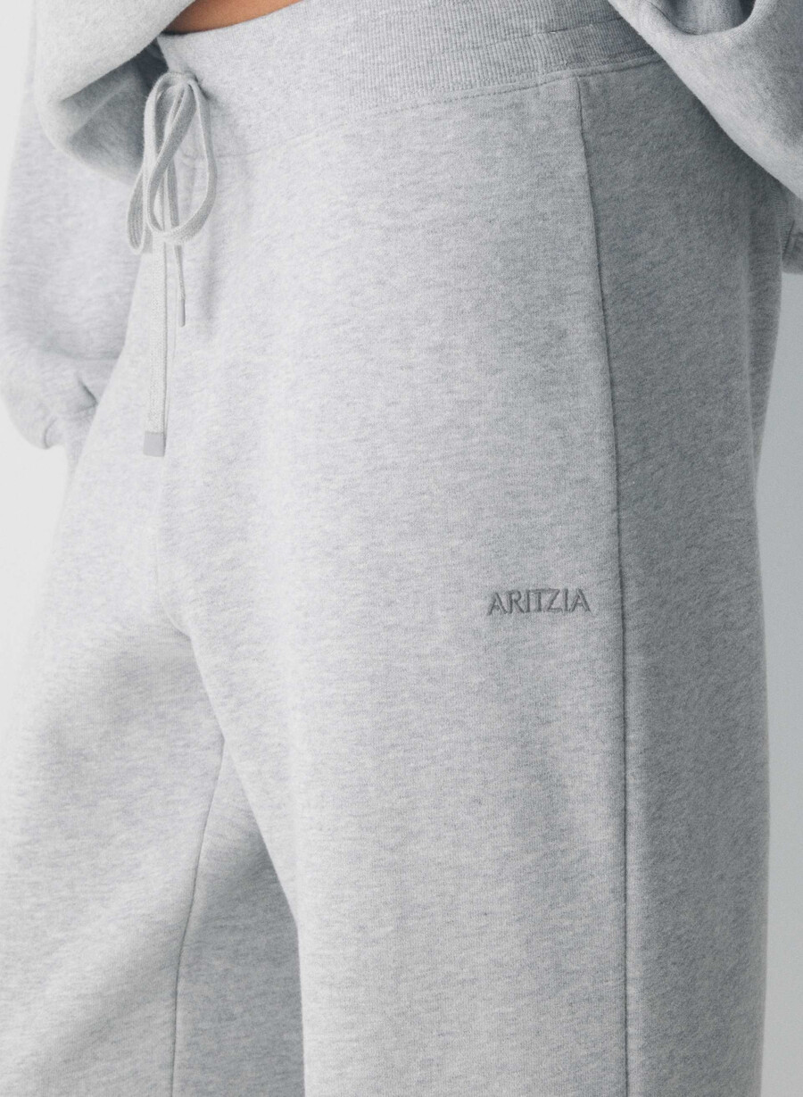 pantaloni de trening cozy sweatfleece perfect banded heather chrome