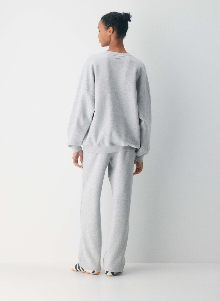 pantaloni de trening cozy sweatfleece perfect banded heather chrome