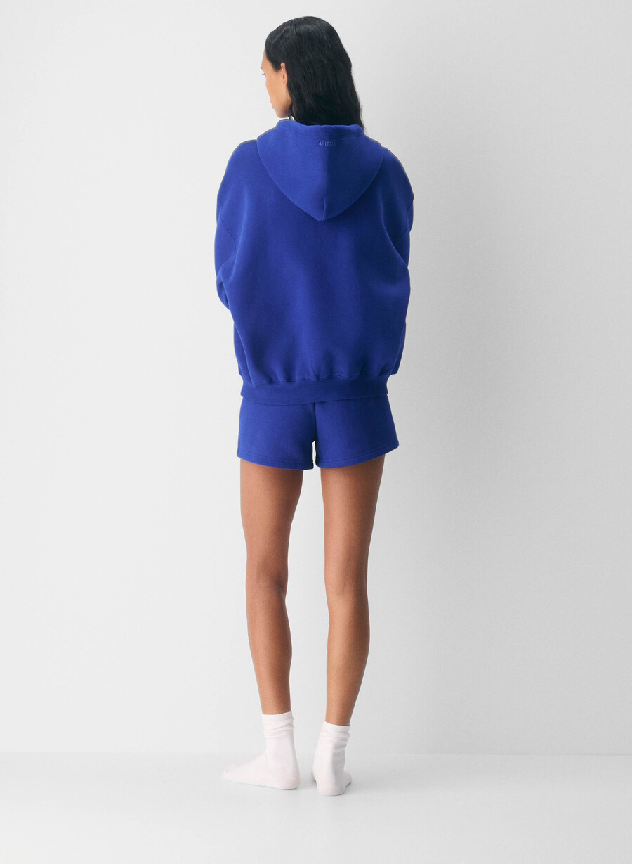 hanorac confortabil cu fermoar mega sweatfleece ablaze blue