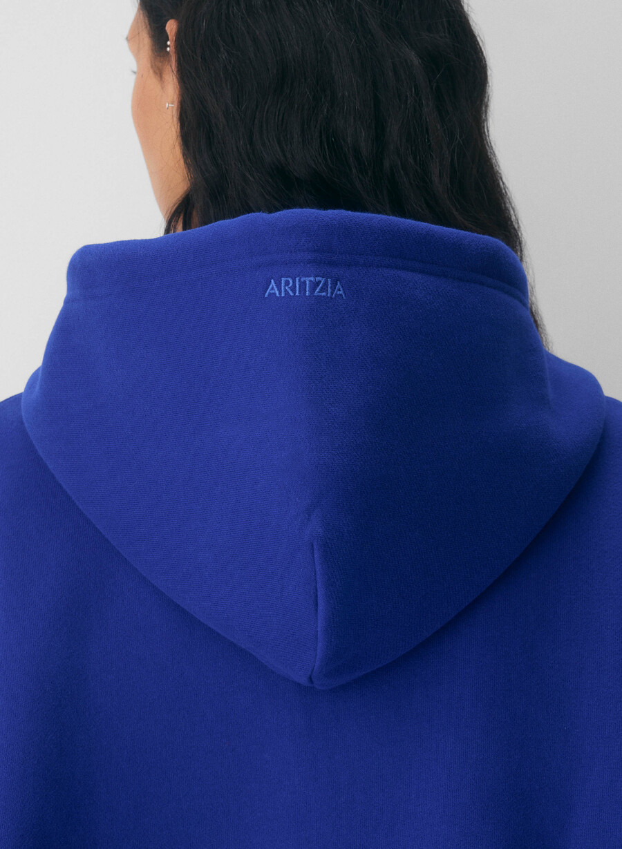 hanorac confortabil cu fermoar mega sweatfleece ablaze blue