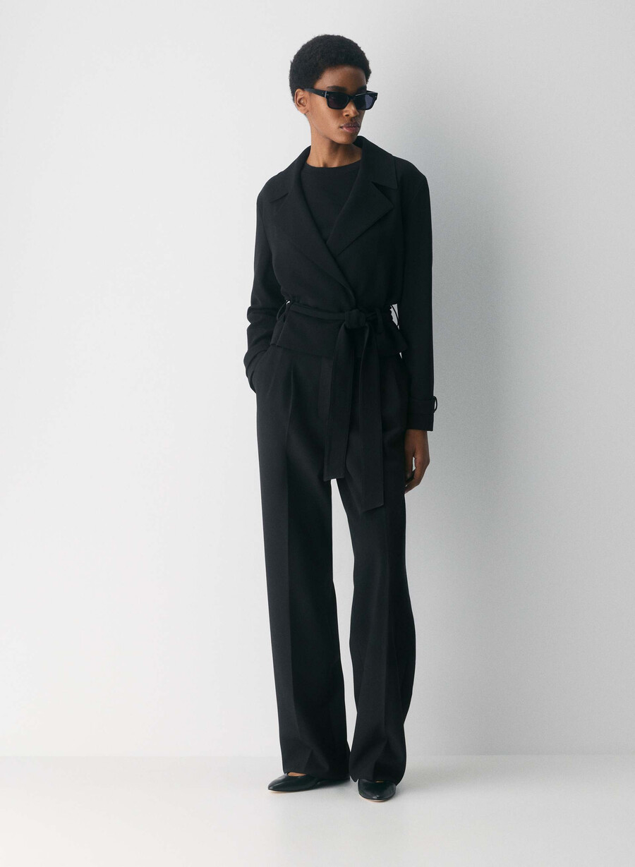 trench postage - sway crepe negru