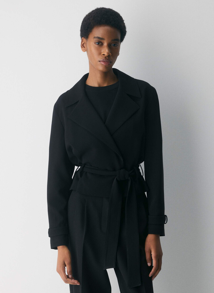 trench postage - sway crepe negru