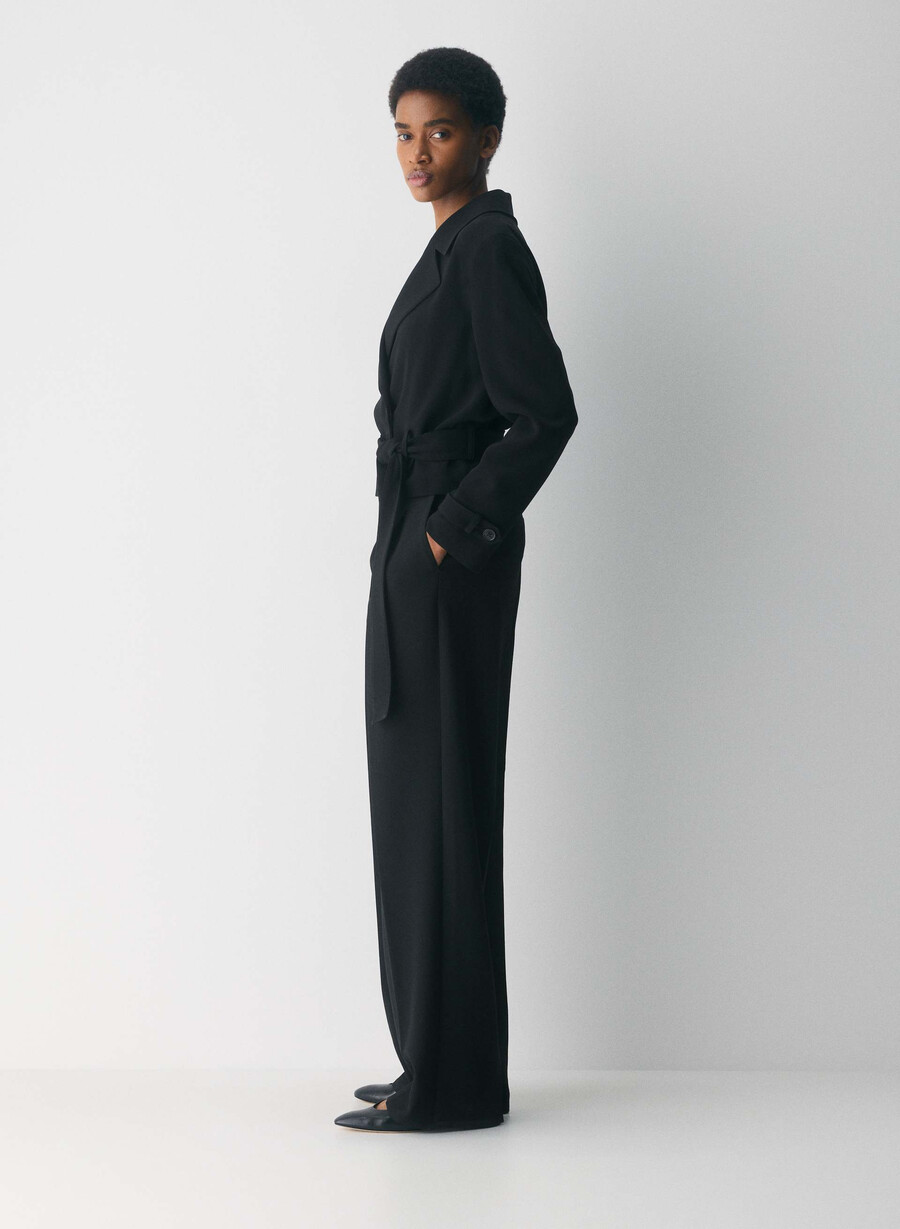 trench postage - sway crepe negru