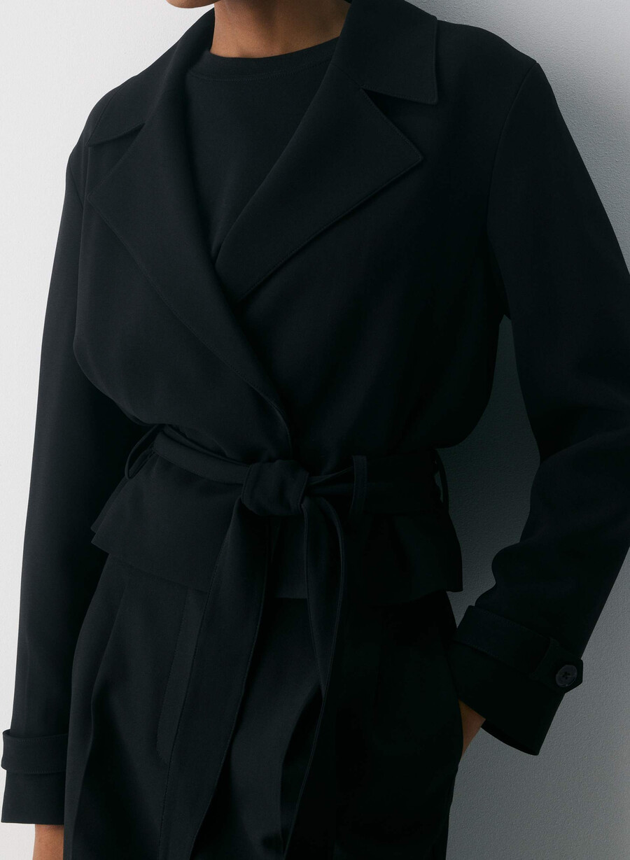 trench postage - sway crepe negru