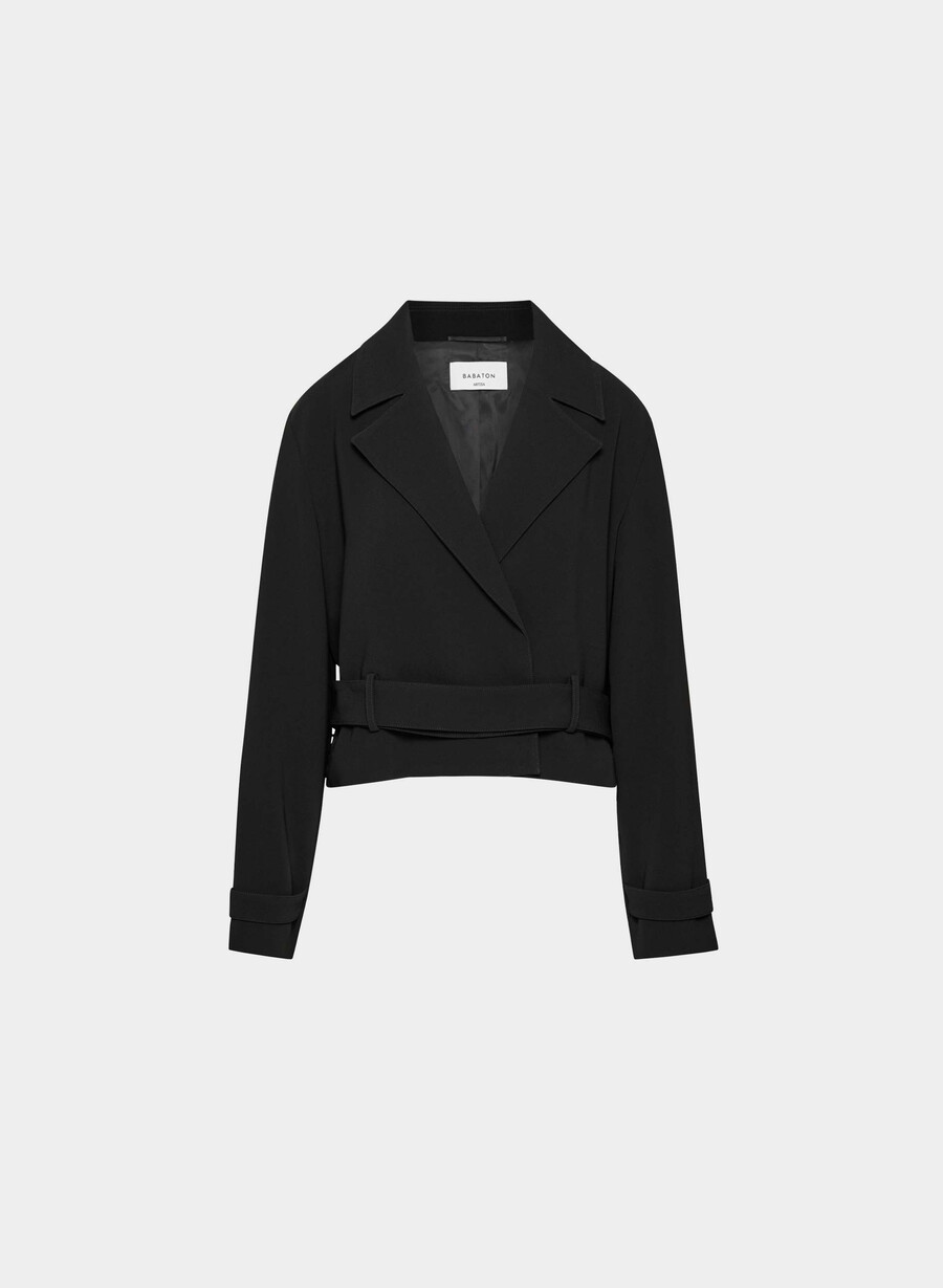 trench postage - sway crepe negru